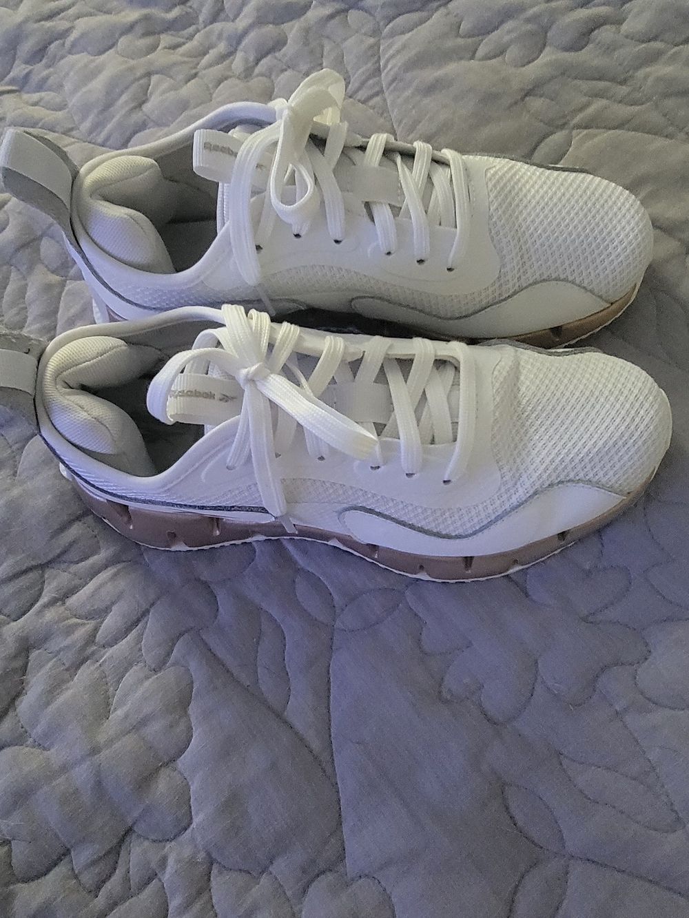 Reebok Women’s Training Shoes White/Rose Gold Size 8 - Picture 8 of 9